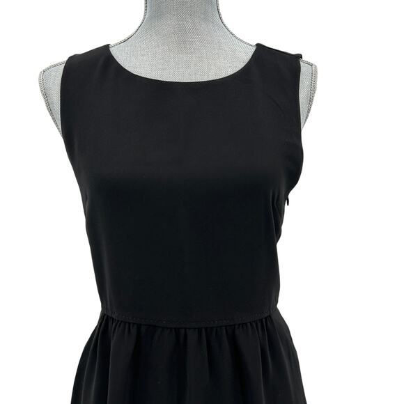 J. Crew Black Crepe Sleeveless Camille Cocktail Office Dress 58579 Size 4 - Picture 2 of 9